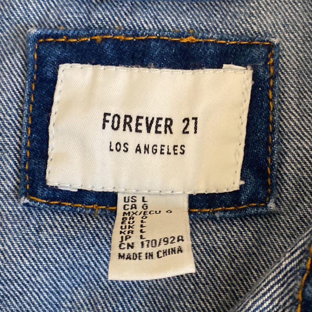 Distressed Jean Denim Jacket - Picture 3 of 4